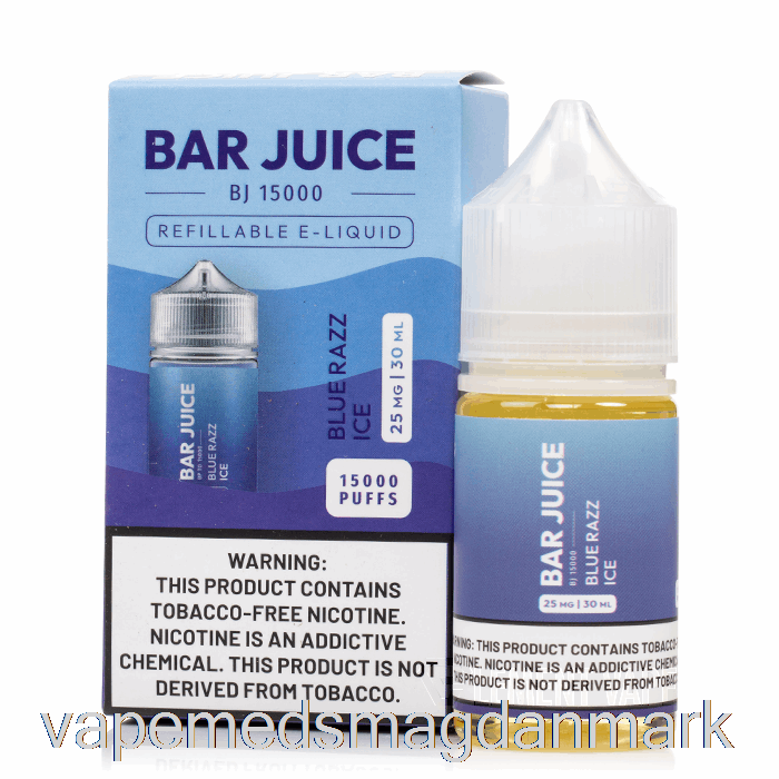 Vape Uden Nikotin Blue Razz Ice - Bar Juice - 30ml 25mg